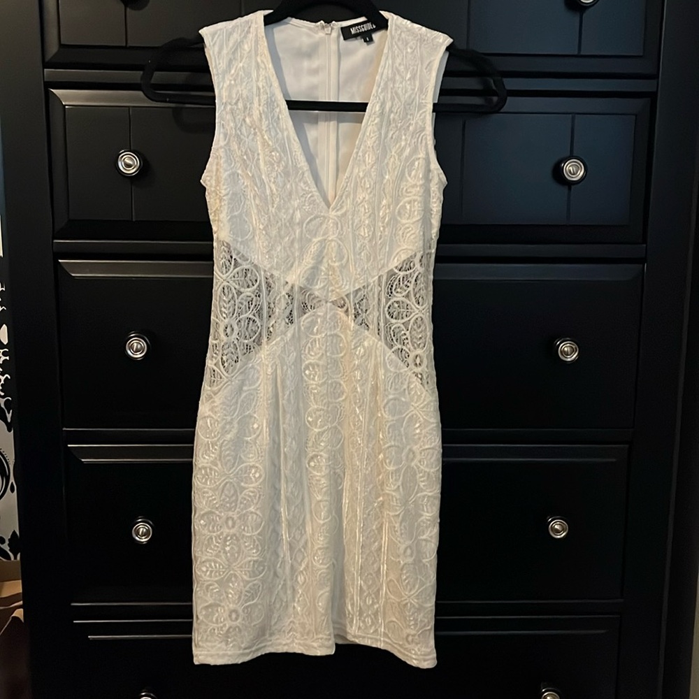 Missguided White Lace Dress